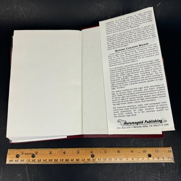 Vtg Richard Carleton Hacker Ultimate Cigar Hardcover Book Signed w Glass Ashtray - Picture 11 of 13